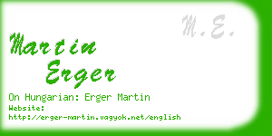 martin erger business card